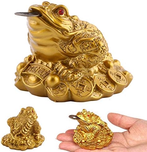 DW Feng Shui Money Frog ， novac Lucky Frog Coin Kineski šarm za ukrašavanje kuće za prosperitet