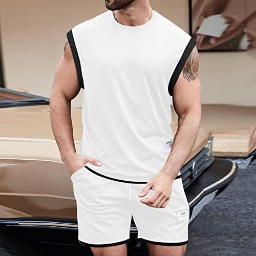 Xiaxogool muškarci tracksuit Ljetna odjeća 2 komada Sport bez rukava Sport majica i kratke hlače Set Working Tank Top Top Toit Athletic