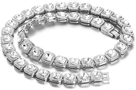 Halukakah zlatni lanac klasterirani dijamant za velike pse, ogrlica s teniskom lancem ovratnika Platinum bijelo zlato pozlaćena VVS
