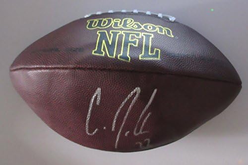 CJ Anderson Autographed Wilson NFL nogomet s dokazom, slika C. J. Potpisivanja za nas, Los Angeles Rams, Denver Broncos, Pro Bowl,