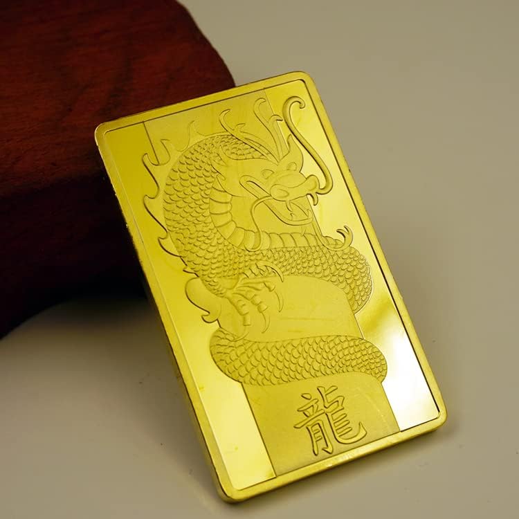 Švicarska banka Zodiac Dragon Commemorative Coin Kineski narodni zmaj totem komemorativni kovanica kvadratna replika naplaćena zlatom