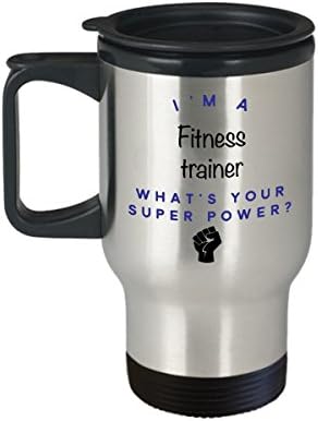Kolica za putnički trener, ja sam fitness trener Što je super moć? Smiješne krigle za kavu u karijeri, poklon ideja za muškarce suradnike