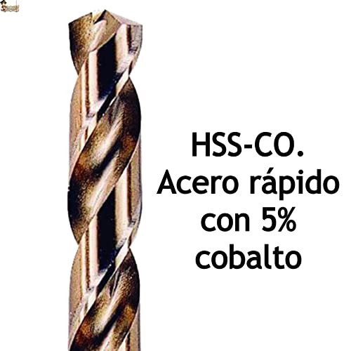 Bricoloco.com Metalna bušilica Bit Brzi čelični kobalt legura HSS-CO 8 mm Tvrdi nehrđajući čelici 130 ° kut rezanja cilindra Industrial