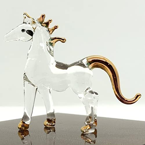 Sansukjai konji minijaturne figurice ručno ispuhane staklene umjetničke životinje kolekcionarski poklon kućica za poklon 3