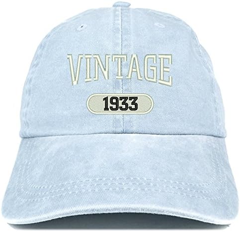Modna trgovina Vintage 1933. godine vezena za 90. obljetnicu mekana pamučna kapa s krunom, oprana u pranju