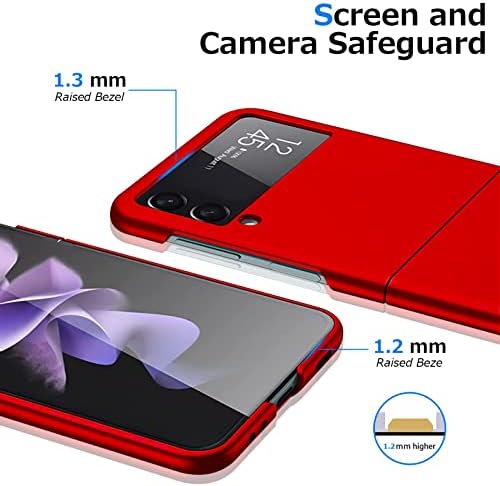 RLUYIDIKS za Samsung Galaxy Z Flip 4 Case, tanki tvrdi mat torbica za telefon koji je kompatibilan sa bežični punjenja, lagan, tanak