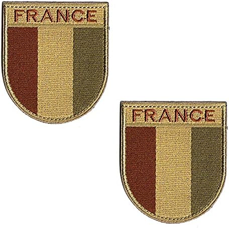 2pcs Francuska zastava Patch Francuski vezeni taktički vojni moralni prsluk zakrpa zakrpe badages amblem applique šivanje za vrećice