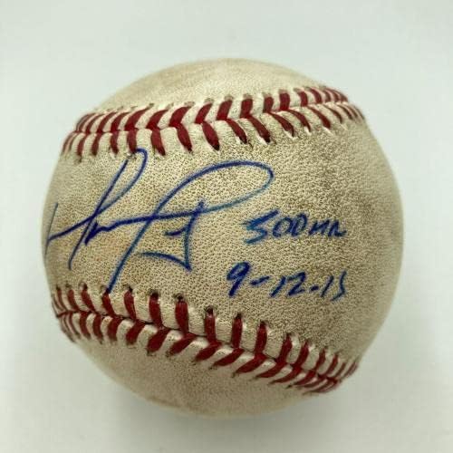 David Ortiz 500th Home Run potpisana igra korištena bejzbol fanatika i MLB hologram - MLB Autographed Game koristio je bejzbol