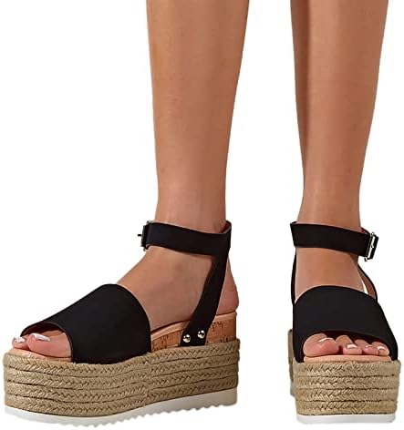 Sandale žene odjevene ljetne sandale za žene povremene platforme rimske cipele klinaste sandale gležnjače otvorene sandale nožnih prstiju
