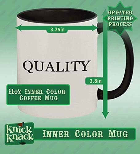Knick Knack Pokloni HAMMERBEAM - 11oz hashtag keramička ručka u boji i unutrašnjost šalice šalice kave, crna