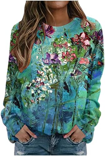 Vanjska odjeća dame manžetne dugih rukava leptir leptir šarena cvjetna tunika tunika dukserica tinejdžerka tinejdžerka