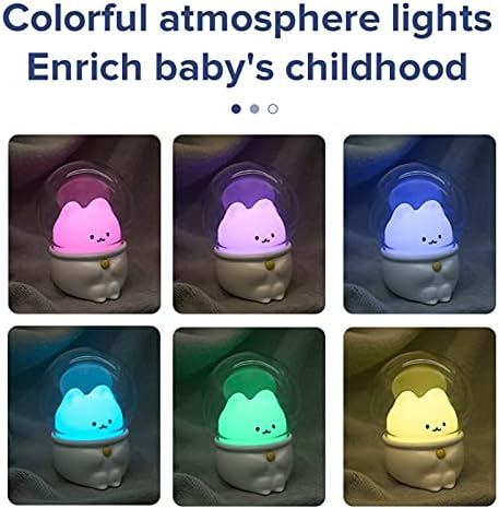 2021 noćne svjetiljke svemirska kapsula slatka mačka zec svjetiljka za bebu dječja spavaća soba Noćni dekor svjetlo meke tople