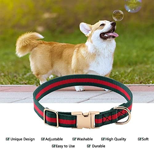 Nisiye Premium Dog ovvratnik, mekani udobni ogrlice za pse u luksuznom stilu, izdržljivi podesivi ovratnik s sigurnošću metalne kopče