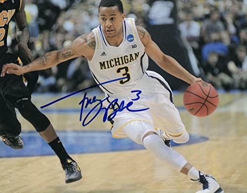 Trey Burke potpisao autogram 11x14 Fotografija - Michigan Wolverines, Dallas Mavericks - Autografirane NBA fotografije