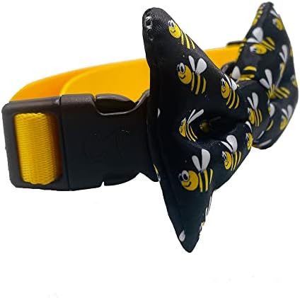 Cutie kravate pseće kravate pčele - 2 x 4 vrhunske kravate za pse - maštovita kravata za pse s klizanjem preko elastičnih bendova -