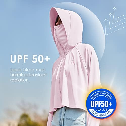 Ohrain za zaštitu od sunca za žensko sunce UPF 50+ jakna s dugim rukavima Lagana kupaća kostimi zataškavanje na otvorenom za planinarenje
