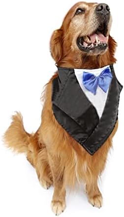 Zsyxm pseći kućni ljubimac za odjeću vjenčanje tuxedo velika psa bandana odjeća za vjenčanje ili halloween podesivi mačji ovratnik