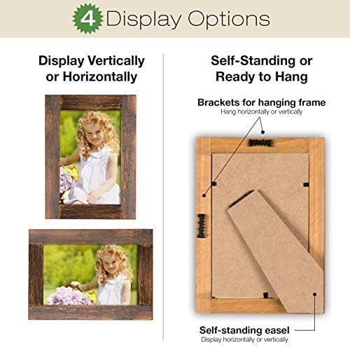 Rustikalni okviri za slike s drva: Uključuju tri 4 x6 okvira za fotografije: spremni za objesiti ili koristiti tabletop. Shabby Chic,