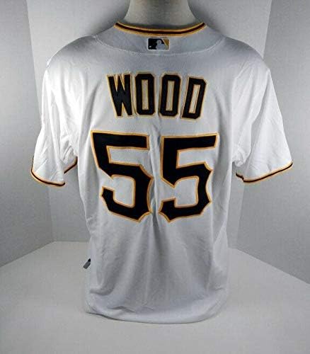 2015 Pittsburgh Pirates Blake Wood 55 Igra izdana White Jersey Pitt33233 - Igra korištena MLB dresova