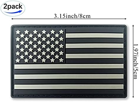 JBCD američka američka zastava Patch USA Taktička vojna zakrpa - PVC gumena kuka i petlja za učvršćivače