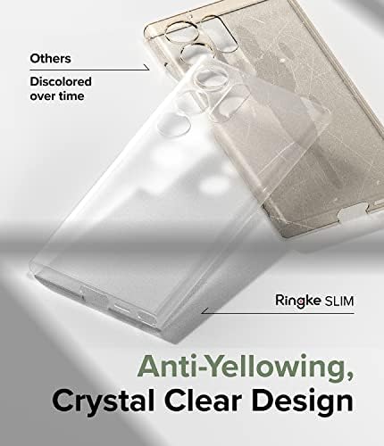RINGKE SLIM [ANTISLOVANJE MATERIJAL] Kompatibilan sa Samsung Galaxy S23 ultra futrolom, 5G čvrsti elegantni prekrivač protiv prstiju