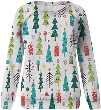 Xiaojmake ženske božićne košulje Top smiješna snježna pahuljica snježni sloj tweairt odmor 3d aktivne sportske bluze za uličnu odjeću