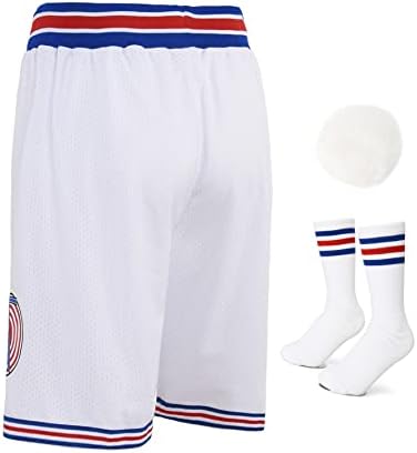 Muške košarkaške kratke hlače 90 -ih Hip Hop Space Movie košarkaške kratke hlače crno/bijelo