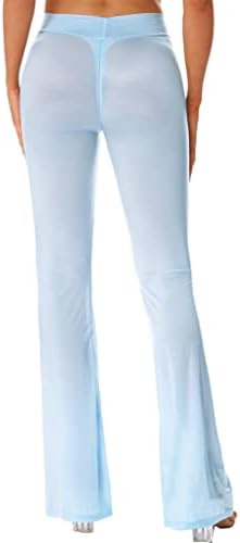 Doomiva žene s patentnim zatvaračem elastična dugačka hlača joga sportska odjeća zvonaste hlače