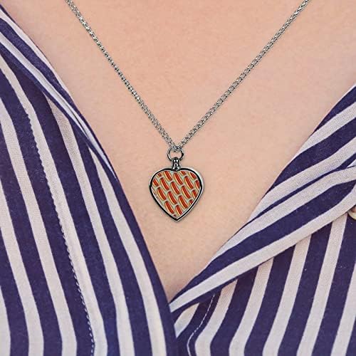 Ogrlica s urnom s uzorkom hrenovke za pepeo personalizirani nakit za kremiranje kućnih ljubimaca privjesak za urnu u obliku srca za