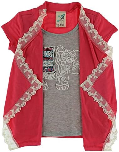 Lily Bleu Girls 4-6x Elephant Graphic Twofer Top