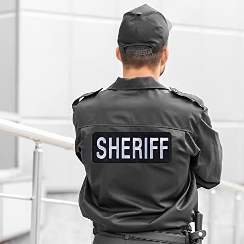 Tacvel šerifska flastera s kukom i petljom, za policijske prsluk stražnje ploče-bijela