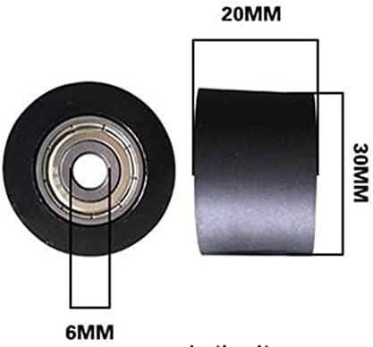 Koford crni ležaj tvrda gume promjera kotača visina 30 mm visina 20 mm, pogonski remenica, muta vodiča dvostruki ležaj 1pcs