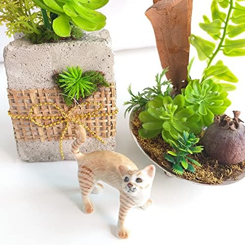 Cozinest mačka porculanska figurica keramika mačića mali kućni ljubimci kolekcionarski minijaturni minijaturni ručni ručno oslikana
