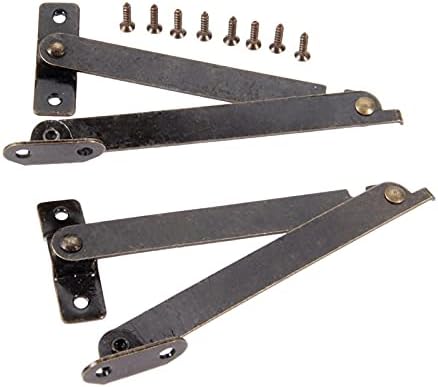 Gretd 2 sets poklopca za nosačke šarke ostaju antička brončana 108 * 11 mm željezni dekor šarka kutija namještaj hardver ormarića vrata