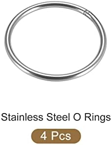 O-prstenovi od nehrđajućeg čelika od 4 kom, zavareni okrugli prsten-za vješanje predmeta
