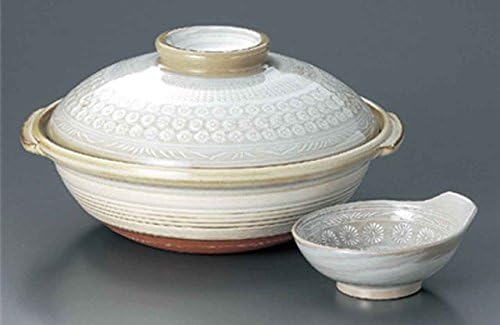 Kyoto Mishimafor 2-3 osoba 9.1inch Japanski topli lonac i mala zdjela keramika napravljena u Japanu