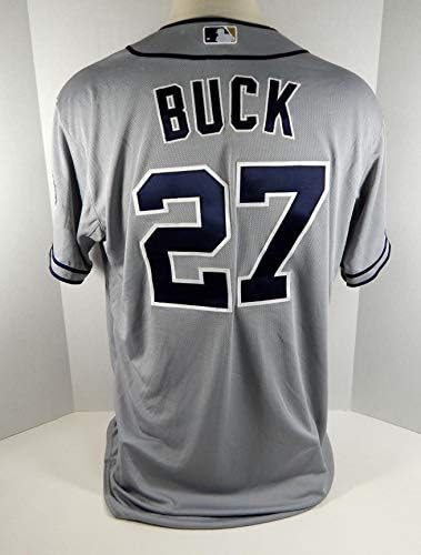 2013. San Diego Padres Travis Buck 27 Igra izdana Grey Jersey - Igra korištena MLB dresova