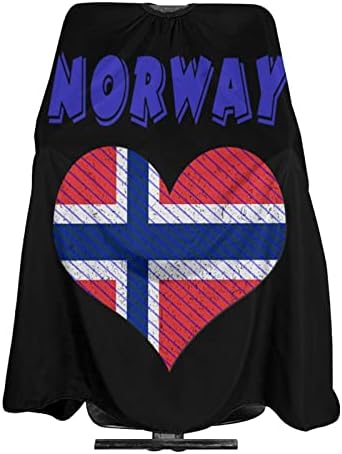 Zastava norveške frizure za rezanje kose salon za kosu rta 55 x 66 inča, vodootporna podesiva haljina za kosu ogrtač, šarmantna brijačnica