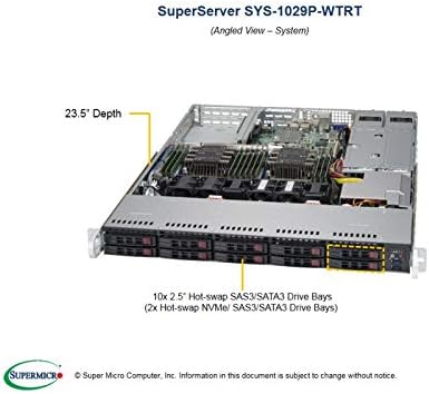Supermicro SYS-1029P-WTRT 1U Xeon LGA3647 C621 Max.1.5 TB 10.9. 5./. smeđa kutija