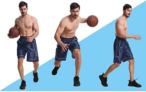 Muške košarkaške kratke hlače s džepovima sportske kratke hlače za vježbanje suhog labavog kroja kratke hlače za vježbanje u teretani