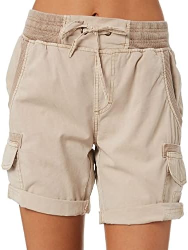 Hoo -ove ženske planinarske kratke hlače s 6 džepova na otvorenom ljetnim strukom Bermuda kratkih hlača