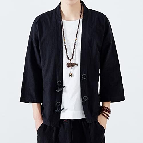Jakne za muškarce modno japanske yukata casual kaput kimono nadmašuje pamučne vintage labave gornje jakne