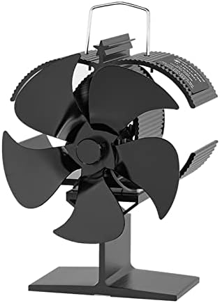 * 5 ventilator za štednjak s toplinskim pogonom crni plamenik za kamin na drva tihi Kućni ventilator za kamin učinkovita raspodjela