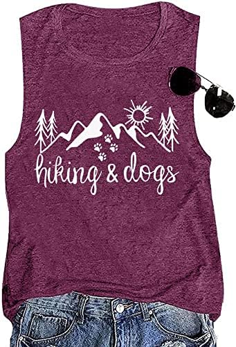 Planinarski planinski košulje žene smiješna avanturistička grafički tenk top ljetni vanjski kampiranje bez rukava bez rukava