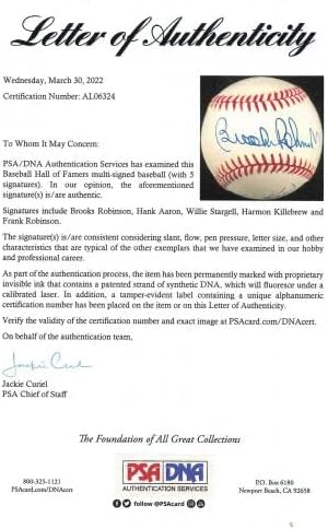 Aaron, Stargell, Robinson, Killebrew potpisali su bejzbol Auto PSA/DNA AL06324 - Autografirani bejzbol