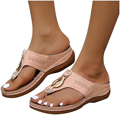 Ženske sandale u A-listi, elegantne ljetne ravne sandale s otvorenim prstima, udobne japanke bez zatvaranja, Ležerne sandale na klin,
