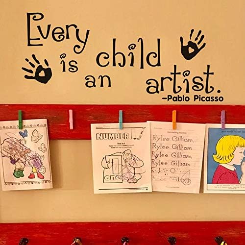 Svako dijete je umjetnik Picasso Zidne naljepnice inspirativne izreke naljepnice za dječju sobu citati dekor dječje sobe ukras razreda