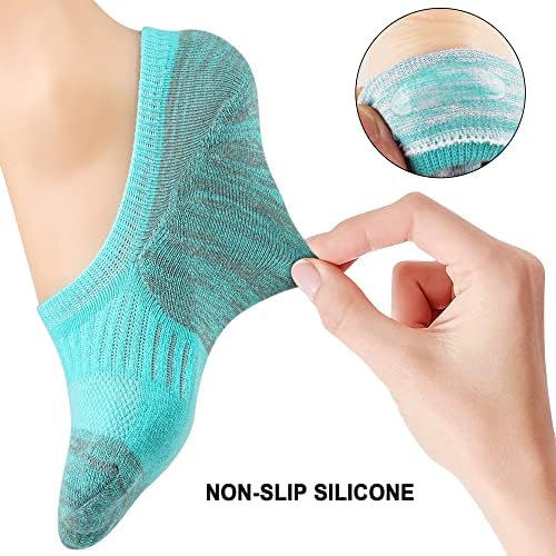 Gonii Womens Nema izložbenih čarapa Atletski čarape za gležnjeve Jastuke trčeći nisko izrezivanje 5-8 parova