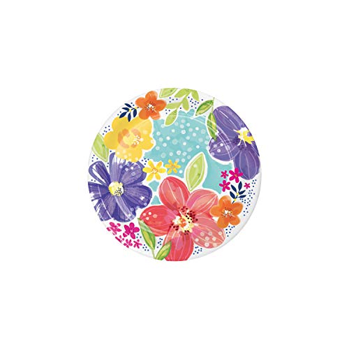 Kreativno dizajnirani cvjetni proljetni papirnati tanjuri od 8 karata