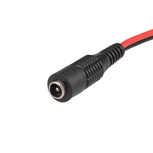 UXCELL 6PCS 5,5 mm x 2,1 mm ženska dc žica napajanja pigtails adapter utičnice kabela za CCTV sigurnosna kamera